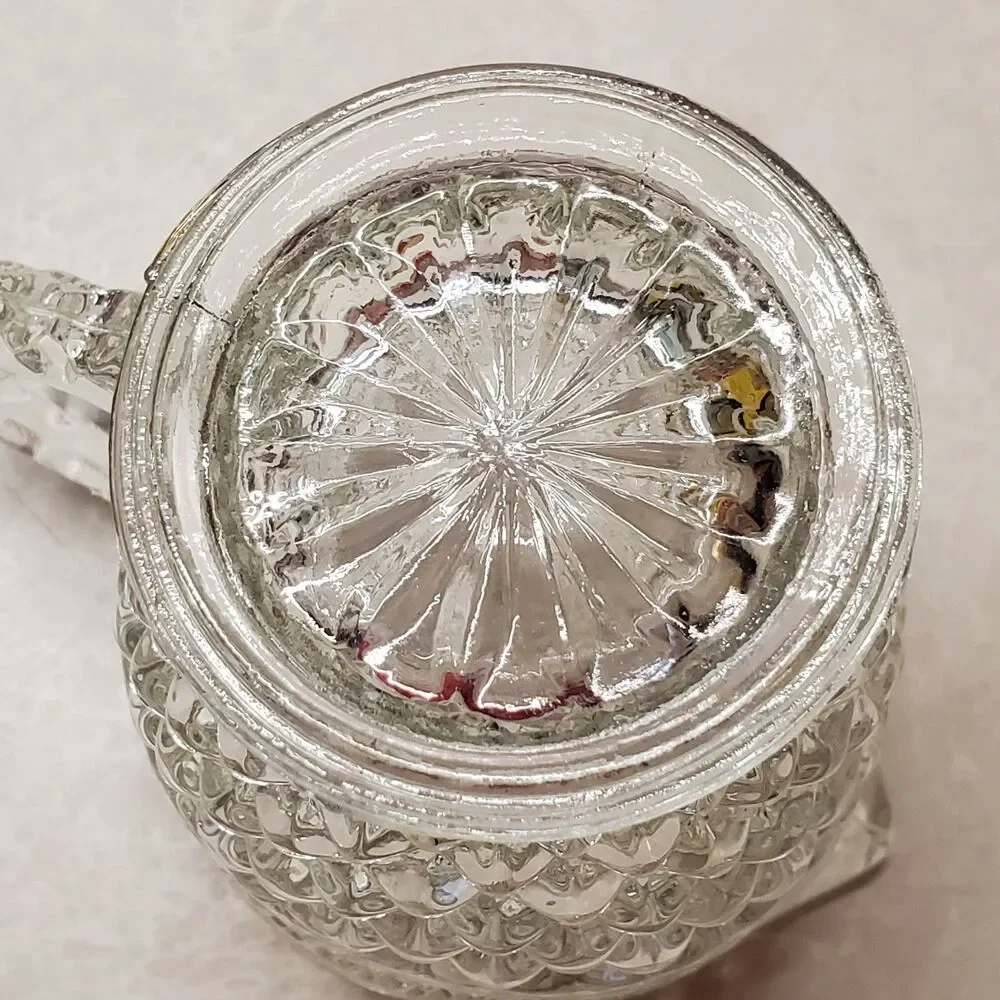 Anchor Hocking Wexford Pattern Creamer Pitcher Criss Cross